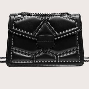 NWT Noir Leather Rivets Crossbody/ Shoulder Bag